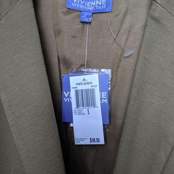 NWT Vivienne Tam Green blazer (S) - Picture 8 of 8